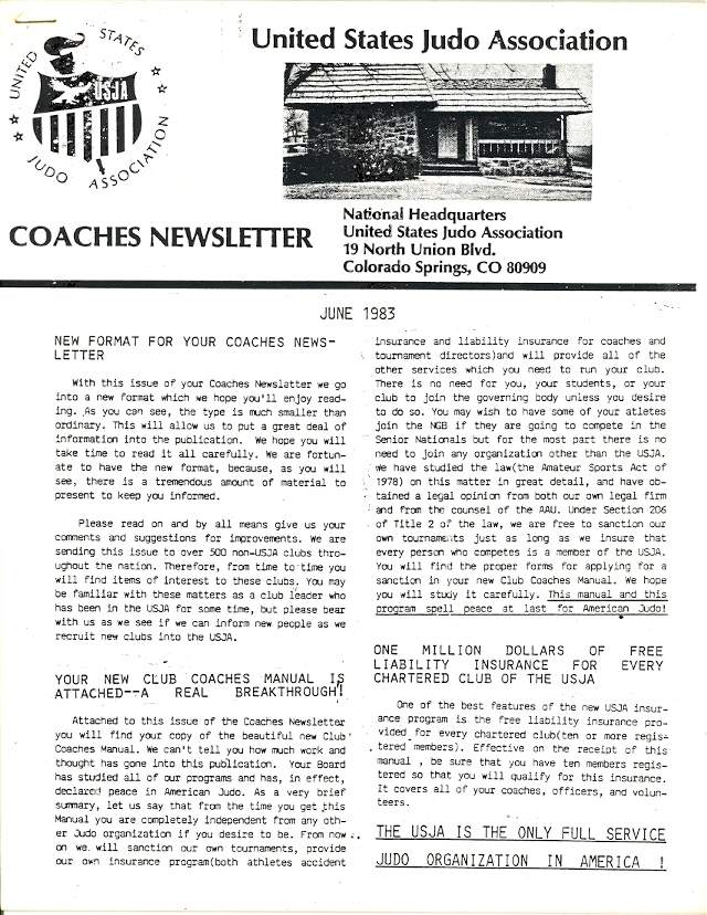 06/83 USJA Coach Newsletter